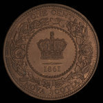 Canada, Province de la Nouvelle-Écosse, 1 cent <br /> 1861