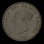 Canada, Province du Nouveau-Brunswick, 1 penny <br /> 1854