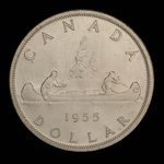 Canada, Élisabeth II, 1 dollar <br /> 1955