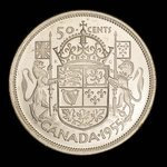 Canada, Élisabeth II, 50 cents <br /> 1955