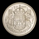 Canada, Élisabeth II, 50 cents <br /> 1956