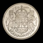 Canada, Élisabeth II, 50 cents <br /> 1957