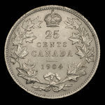 Canada, Édouard VII, 25 cents <br /> 1904