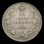 Canada, Édouard VII, 25 cents : 1905