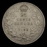 Canada, Édouard VII, 25 cents <br /> 1906