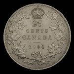Canada, Édouard VII, 25 cents : 1906