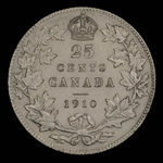 Canada, Édouard VII, 25 cents <br /> 1910