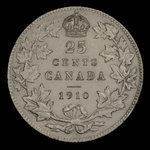 Canada, Édouard VII, 25 cents : 1910