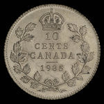 Canada, Georges V, 10 cents <br /> 1935