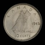 Canada, Georges VI, 10 cents <br /> 1948