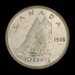 Canada, Georges VI, 10 cents <br /> 1948