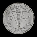 Canada, Georges VI, 5 cents <br /> 1944