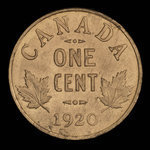 Canada, Georges V, 1 cent <br /> 1920