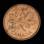 Canada, Élisabeth II, 1 cent <br /> 1960