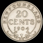 Canada, Édouard VII, 20 cents <br /> 1904