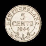 Canada, Georges VI, 5 cents <br /> 1944