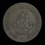 Canada, inconnu, 1/2 penny <br /> 1813