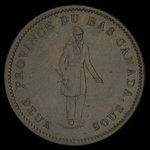 Canada, Banque de Québec, 1 penny <br /> 1837