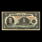 Canada, Banque du Canada, 1 dollar <br /> 1935