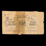 Canada, W.C. Edwards & Cie. Ltée., 5 cents <br /> 1 octobre 1881
