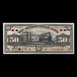 Canada, Metropolitan Bank (The), 50 dollars <br /> 5 novembre 1902