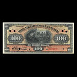 Canada, Metropolitan Bank (The), 100 dollars <br /> 5 novembre 1902