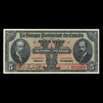 Canada, Banque Provinciale du Canada, 5 dollars <br /> 2 janvier 1913
