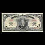Canada, Standard Bank of Canada, 10 dollars <br /> 2 janvier 1914