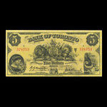 Canada, Bank of Toronto (The), 5 dollars <br /> 2 janvier 1937