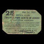 Canada, W.C. Edwards & Cie. Ltée., 25 cents <br /> 1 mai 1895