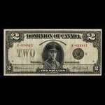 Canada, Dominion du Canada, 2 dollars <br /> 23 juin 1923