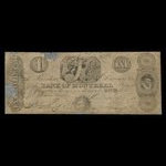 Canada, Banque de Montréal, 1 dollar <br /> 1 juillet 1831