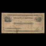 Canada, Banque de Montréal, 10 dollars <br /> 5 mai 1852