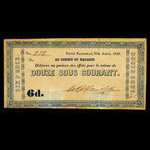 Canada, William Price & Fils, 12 sous <br /> 31 août 1850