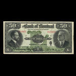 Canada, Banque de Montréal, 50 dollars <br /> 3 novembre 1914