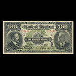 Canada, Banque de Montréal, 100 dollars <br /> 3 novembre 1914