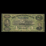 Canada, Merchants Bank of Canada (The), 2 dollars <br /> 2 mars 1868