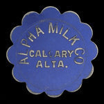 Canada, Alpha Milk Co., 1 pinte de lait homogénéisé <br />