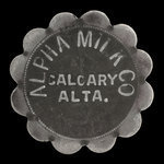 Canada, Alpha Milk Co., 1 chopine de lait standard <br />