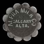 Canada, Alpha Milk Co., 1 chopine de lait standard <br />