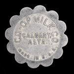 Canada, Co-op Milk Co., 1 pinte de lait standard <br /> février 1953