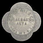 Canada, Co-op Milk Co., 1 pinte de lait Jersey <br /> février 1953