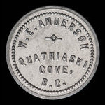 Canada, W.E. Anderson, 5 poissons <br /> 1939