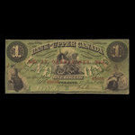 Canada, Bank of Upper Canada (York), 1 dollar <br /> 1 janvier 1861