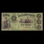 Canada, Ontario Bank, 2 dollars <br /> 15 août 1861