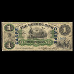 Canada, Banque de Québec, 1 dollar <br /> 2 janvier 1863