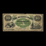 Canada, Banque de Québec, 10 dollars <br /> 2 janvier 1863