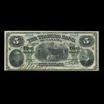 Canada, Traders Bank of Canada, 5 dollars <br /> 2 juillet 1897