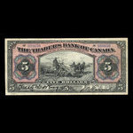 Canada, Traders Bank of Canada, 5 dollars <br /> 1 novembre 1910