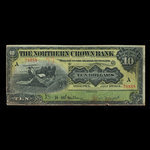Canada, Northern Crown Bank, 10 dollars <br /> 2 juillet 1914